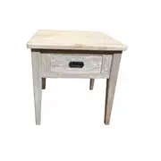 MF Hampton Solid Timber 1 Drawer Lamp Table