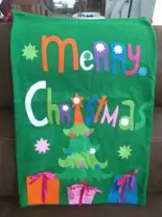 Jumbo Merry Christmas Felt Gift Bag w/Drawstrings 28 x 18