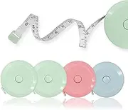 Snokay 4 Pack Tape Measure - Retractable Small Mini Soft Sewing Fabric Cloth Waist Tape Measure Body Measuring Tape - Premium Retractable Fabric and Cloth Tape Measure, 150cm/60inch