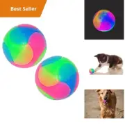 Interactive LED Dog Ball Toy - Silicone Flashing Pet Ball for Agility Training &