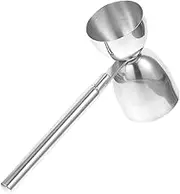 KJHBV Long Handle Double-Ended Measuring Cup Stainless Steel Jigger Cocktail Measuring Jigger with Handle Cocktail Measuring Cup Bar Jigger Tool Jigger for Bartending Alcohol Dedicated