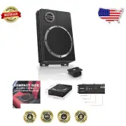 600 Watts Max Low-Profile Amplified Under Seat Subwoofer with Bluetooth Remote