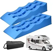 Wheel Chocks for Car - 2 X Heavy-Duty Campr Leveling Blocks | Lightweight Trailer Wheel Chocks | Multifunctional Travel Trailer Leveler Blocks | RV Support Chock System for Uneven Ground U