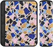 Marble Colorful 2 Pack car Shoulder Strap pad, Protects Your Neck and Shoulders, seat Belt Cover pad for Truck Van Backpack