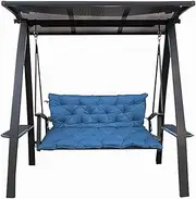 SEDOXX Outdoor Indoor Bench Cushion Waterproof Swing Seat Cushion with Backrest Shade Patio Hammock Furniture Cushion Replacement Cushion for Yard Garden Porch, 150x100x10cm,Sky Blue