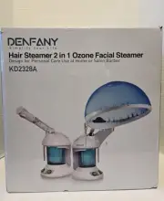 DENFANY Hair Steamer, 2 in 1 Hair and Face Steamer for Natural Hair with UV O...