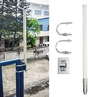 [BAOFENG] Dual Band VHF UHF 144/430Mhz 2.5dBi 100W 17.13inch Fiberglass Outdoor Base Antenna with SO239 (UHF Female) Connector for ICOM Yaesu Midland Motorola Mobile Ham Radio Transceiver