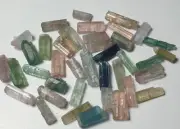 Natural Tourmaline Multicolour Crystal’s From Afghanistan Weight :38.80Carats