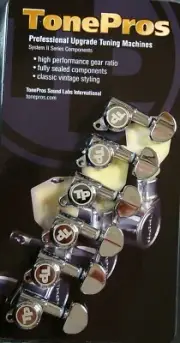 GKL60K-C TonePros Locking Tuning Machines 6 In-Line, Chrome
