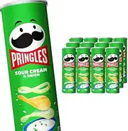 Pringles Sour Cream and Onion Stacked Potato Chips, 12 Pack (12 x 134g)