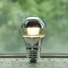 E27 E14 LED Candle Bulb Light 200V-240V LED Silver Plated Glass Bulb Home