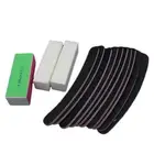 1 Set Nail Polishing Brush Easily Operate Eco-friendly Nail Art File Set Mini