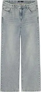[Name It] Girls' Nlfmirty DNM Lw Wide Pant Wide Jeans, Light Blue (Light Blue Denim)