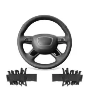 Hand-sewn Artificial Leather Steering Wheel Cover for Audi A4 A6 C7 A7 A8L Q5 Q7