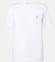 [Loewe] Loewe Embroidered cotton T-shirt UK 12 white