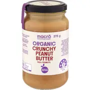 Macro Organic Crunchy Peanut Butter 375g