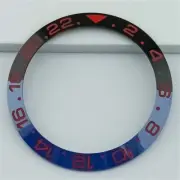 38mm Ceramic Blue Slope Ring with Red GMT Font for SUB Watch Bezel