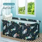 Folding Tub Bucket Kit Portable Lightweight Anti Slip Rugged Soaking Standin ZZ1