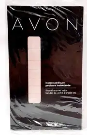 Avon Instant Pedicure LET'S GO LAVENDER 16 Dry Nail Enamel Strips Polish New