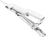 [MOBUTOFU] Tie Clips for Men Stylish Silver Decorative Tie Clips Perfect for Wedding Party Banquet