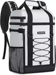 36 Cans Leakproof Cooler Backpack with Padded Top Handle Mesh Pocket for Camping