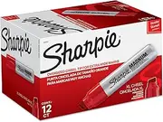 Sharpie Magnum Permanent Marker | Oversized Chisel Tip, Great for Poster Boards, Red, 12 Count
