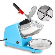 YOPOWER Electric 4 Blades Ice Crusher Shaver Snow Cone Maker Machine, 65kg/h for Home and Commercial Use, Blue