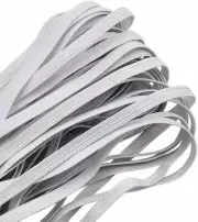 50 yds Heavy Stretch Wide Braided ¼ Inch Flat Elastic Band for Sewing Crafts DIY
