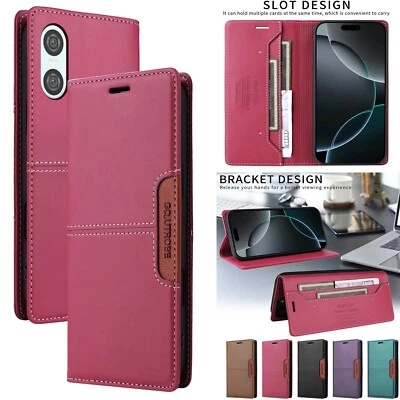 Flip Magnetic Leather Wallet Cover Case For Sony Xperia 1 5 10 II III IV VI V