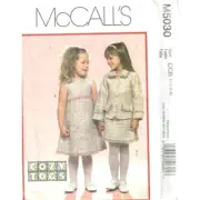 McCalls Sewing Pattern 5030 Jacket Jumper Skirt Girls Size 1-4
