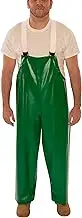 Tingley O41008.3X 17mm Flame Resistant PVC Storm Fly Front Thick Overall with High Collar and Hidden Hardware, Size 3X, Green