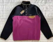 Patagonia Synchilla Snap-T Fleece Pullover Women's Size L NWT Amaranth Pink