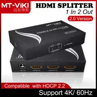 在飛比找蝦皮購物優惠-Mt-viki HDMI 分配器 1in 2 全高清支持 4
