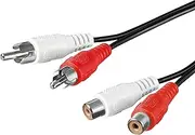 Goobay 50027 5m Stereo Extension Cable with 2X RCA Connectors - High-Quality Audio Cable for Enhanced Sound Experience