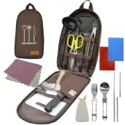 nda-style BBQ 17-piece set 20-piece set Camping Cookware Outdoor Glamping C 806