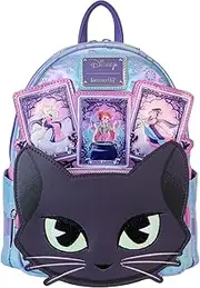 [Loungefly] Hocus Pocus Tarot Card Binx Iridescent Mini Backpack, Black, One Size, Black, One Size