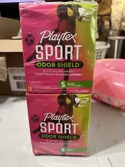 Playtex Sport (2 Boxes) Odor Shield Tampons Regular Super Absorbency 16 Count Ea