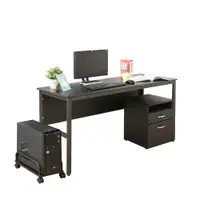 在飛比找ETMall東森購物網優惠-《DFhouse》頂楓150公分電腦辦公桌+主機架+活動櫃