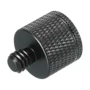 Mic Stand Adapter M5 Female x 1/4 Male Camera Screw Thread Adapter Black