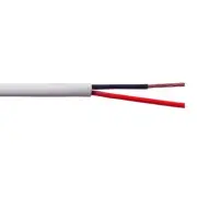 500' 22 AWG 2 Conductor Unshielded Plenum CMP Security Alarm Cable White 300V