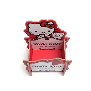 三麗鷗 Hello Kitty 草莓置物架 桌上收納 筆筒 手機座 組合式 研達【金玉堂文具】