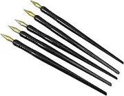5pcs Scratch Paint Brush Mini Stickers Templates Toothbrushes Cartoon Pen Holder Coloring Pen Tool Drum Sticks Art Tools Black Plastic