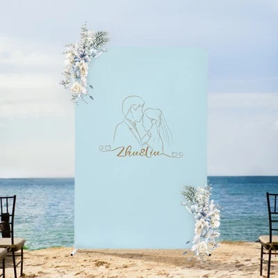 1.5m*2m Wedding Backdrop Flower Stand White Blue Frame for Ceremony Decoration