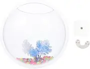 Happyyami 1 Set Wall Hanging Fish Bowl Acrylic Wall Mounted Planter Decorative Fish Tank for Home Decor Easy to Install for Plants