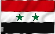 ANLEY Fly Breeze 3x5 Feet Syria Flag - Vivid Color and Fade Proof - Canvas Header and Double Stitched - Syrian Arab Republic Flags Polyester with Brass Grommets 3 X 5 FT