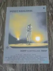 POST MALONE - 2019 AUSTRALIA TOUR POSTER - Laminated Promo Tour Poster