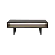 Twin Rectangular Wooden Coffee Table 110cm - Black