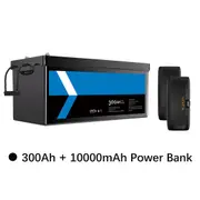 Gentrax 12V 300Ah Lithium Battery with Two VoltX 5000mAh Power Banks