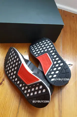 愛迪達 adidas NMD R1 歐洲限定款 黑紅 US7.5 鞋子 運動鞋