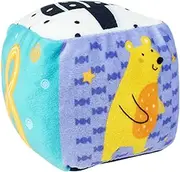 Baby Rattle Ball, Fabric Sensory Tag Toy, Soft Easy-Grip Colorful with Built-in Bell 4.13x4.13x4.13 inches, for Toddler Tactile Play and Development, Various Styles and Colors